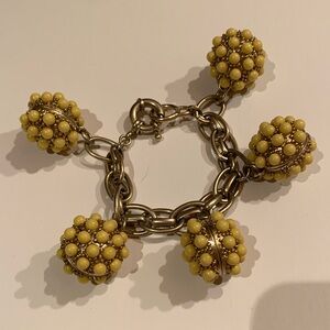nOir Jewelry Gold and Yellow Beaded Bracelet